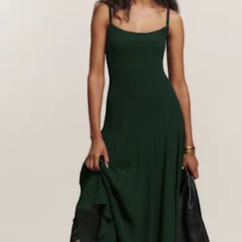 Reformation Katalina Dress - Forest Size 4 - Picture 5 of 6